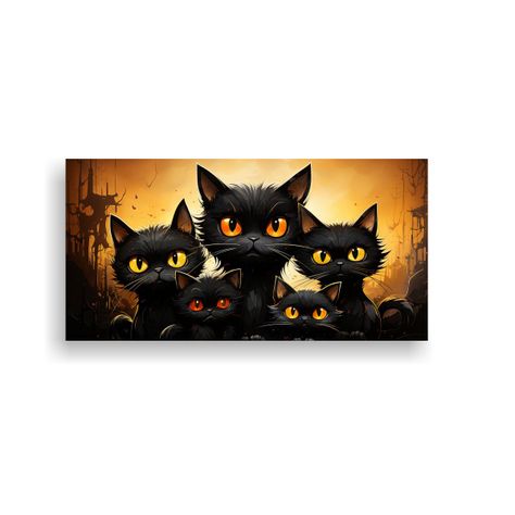 Pintura De Decoración De Arte Conceptual: Gato 120x60cm-0