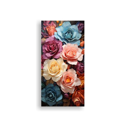 Tela En Bastidor Alta Calidad Simétrico Pinturas 50x100cm-0