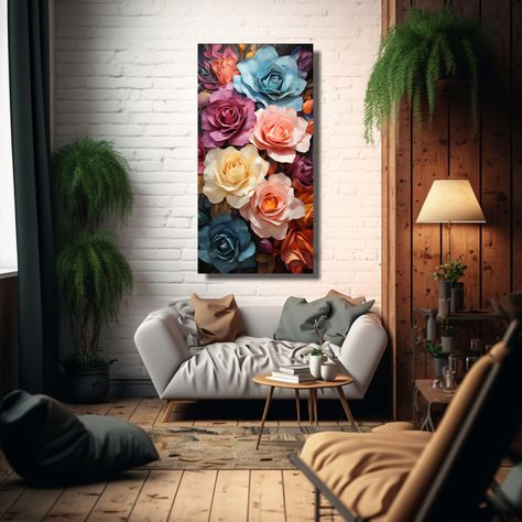 Tela En Bastidor Alta Calidad Simétrico Pinturas 50x100cm-2