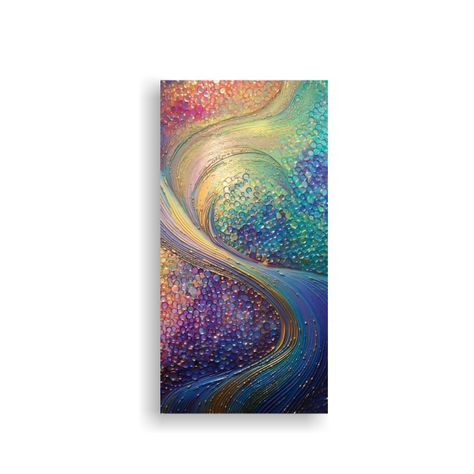 Pintura De Pared Luminosa En Estilo Puntillista 30x60cm-0