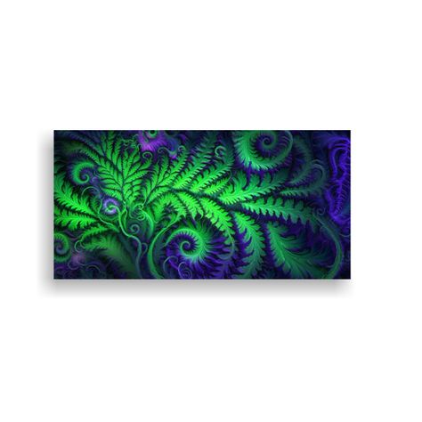 Cuadros Tela Bastidor Alien Fern Y Psicodélicos 160x80cm-0