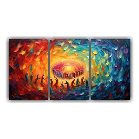 Pinturas Abstractas Emociones En Colores, 180x90 Cm-0