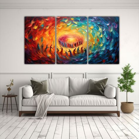 Pinturas Abstractas Emociones En Colores, 180x90 Cm-2