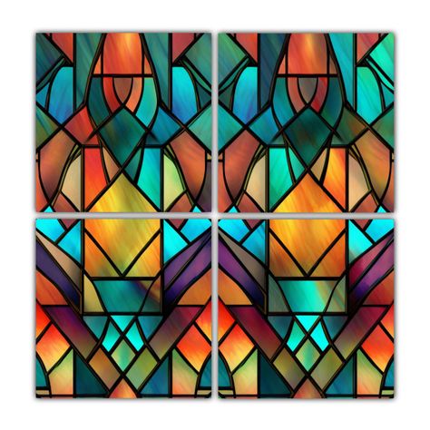 Pinturas Decorativas De Tela Estilo Art Deco 200x200 Cm-0