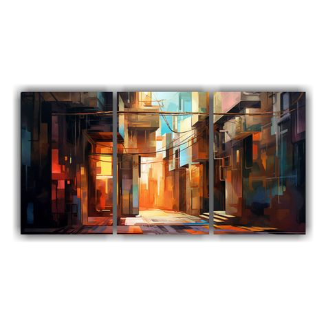 Pinturas Decorativas Abstractas De Encuentros 180x90 Cm-0