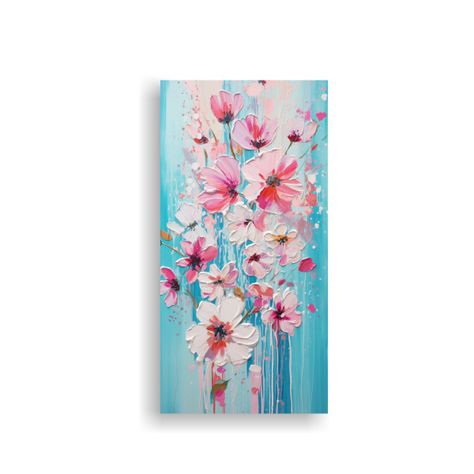 Pintura Acrílica Vintage En Fondo Blanco 30x60 Cm-0