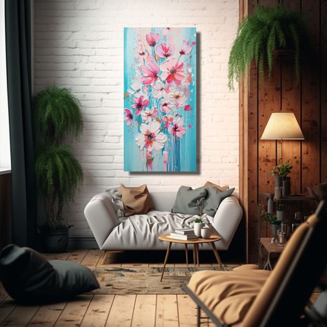 Pintura Acrílica Vintage En Fondo Blanco 30x60 Cm-2