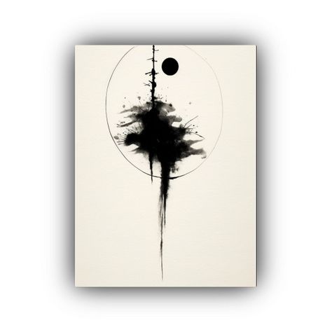 Cuadro Dibujo Escenario Sol Estilo Minimalista De Roy Ink 50x75cm-0