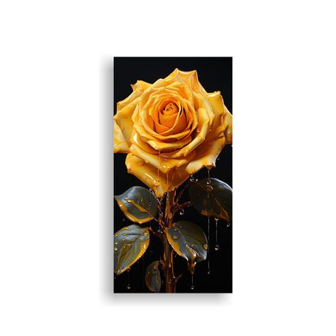 Cuadro Vintage Baño Pop Art Imagen De Una Rosa 70x140cm-0