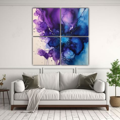 Pinturas Decorativas De 4 Lienzos Inspiradores 200x200 Cm-2