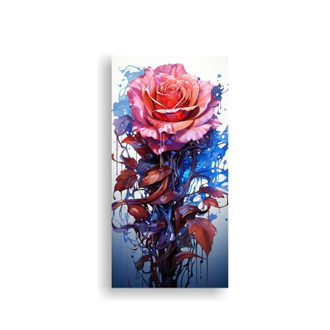 Cuadro Decorativo Movimiento Espacio Rosa 80x160cm-0