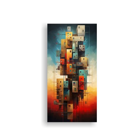 Cuadros Abstractos En Gran Formato Para Un Regalo 50x100 Cm-0