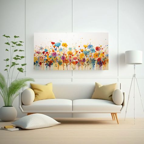 Pintura Acrílica Moderna Perspectiva En Blanco 100x50cm-2