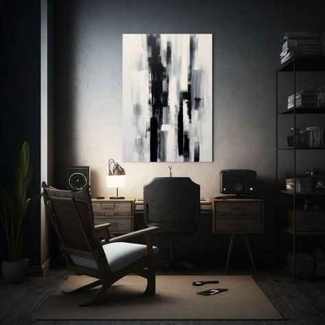 Pintura Acuarela Dormitorio En Su Propio Mundo De Arte 30x40cm-2