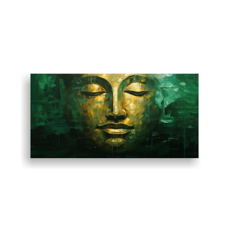 Cuadro Minimalista: Rostro De Buda En Estilo 140x70cm-0