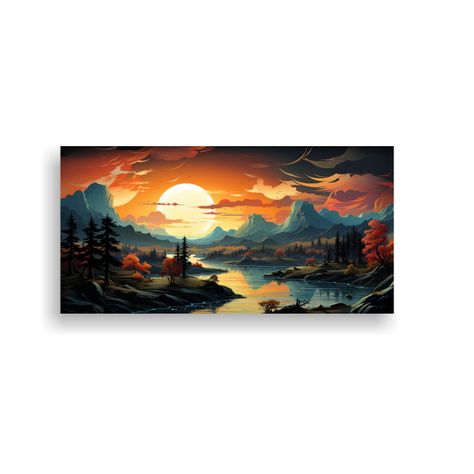 Pinturas Decorativas De Paisajes Abstractos 60x30cm-0