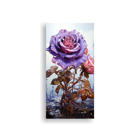 Cuadro Decorativo De Rosas Venenosas En Lienzo 80x160cm-0