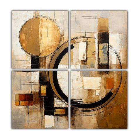 4 Increíbles Lienzos De Fotografía Abstracta 80x80 Cm-0