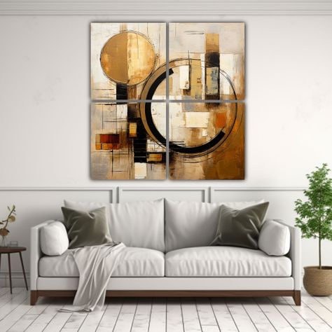 4 Increíbles Lienzos De Fotografía Abstracta 80x80 Cm-2