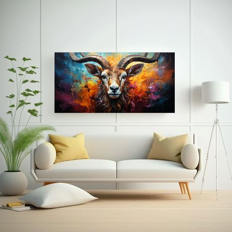 Pintura Al Estilo óleo Colorida De Estilo Antílo 160x80cm-2