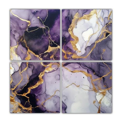 Pinturas De Pared De Mármol En Textura De Lila 140x140 Cm-0