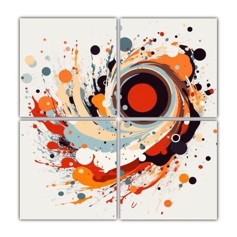 Pinturas Decorativas Con Composiciones Abstractas 200x200 Cm-0