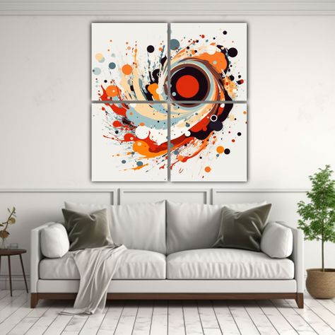 Pinturas Decorativas Con Composiciones Abstractas 200x200 Cm-2