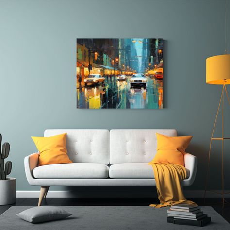 Pintura Decorativa De La Calle De La Ciudad 60x40cm-2