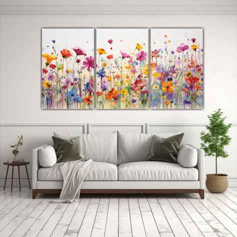 Pintura Acrílica Sin Costuras Con Salpicaduras 90x45 Cm-2