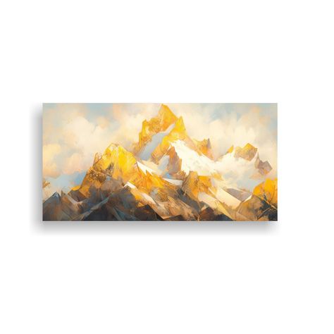 Picos Y Cordilleras Famosas Con Colores Amarillos: 160x80cm-0