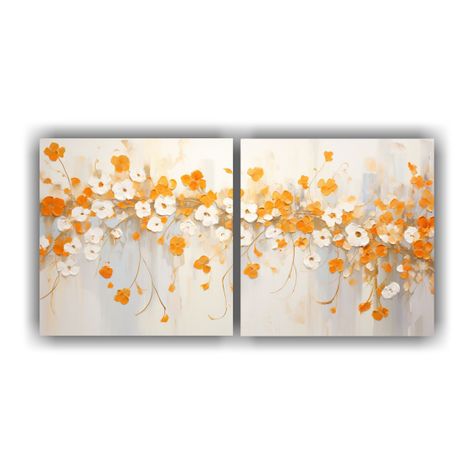 Díptico Impreso Llamativo De Pintura Acrílica 80x40 Cm-0