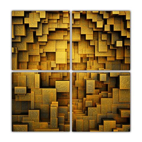 4 Cuadros De Decoración Inspiración Majestuosas 200x200 Cm-0