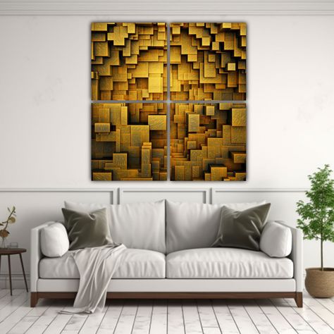 4 Cuadros De Decoración Inspiración Majestuosas 200x200 Cm-2