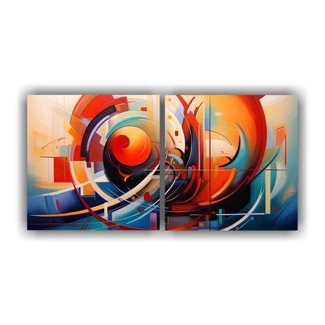 Pinturas Abstractas En Tela Sublimada En Bastidor 160x80 Cm-0