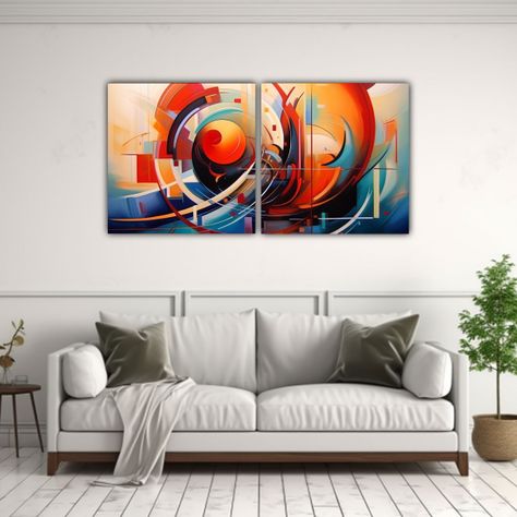 Pinturas Abstractas En Tela Sublimada En Bastidor 160x80 Cm-2