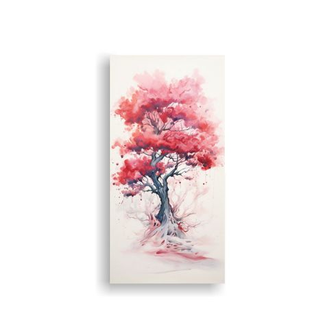 Pintura Abstracta De árbol De Enebro En Colores 40x80cm-0