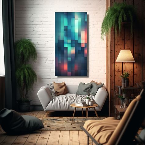 Cuadro Abstracto Interiores: Fondo Minimalista 70x140cm-2