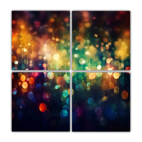 Lienzos Dibujo Exuberantes Con Fondo De Luces 120x120 Cm-0