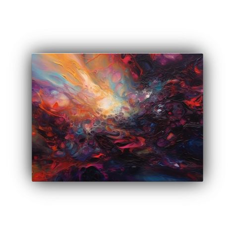 Pinturas Decorativas Abstractas Oscuro Ciencia Ficción Arte 120x80cm-0