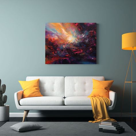 Pinturas Decorativas Abstractas Oscuro Ciencia Ficción Arte 120x80cm-2