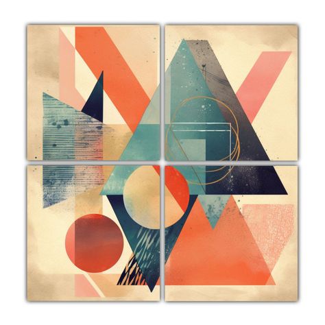Cuadros Modernos Minimalistas Con Composiciones 200x200 Cm-0