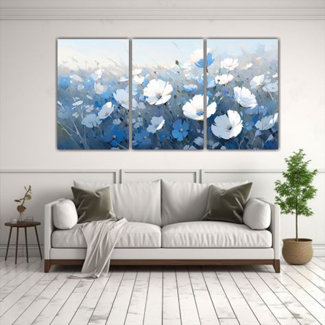 Set 3 Pinturas Vintage En Lienzo Sensibilidad 90x45 Cm-2