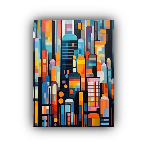 Pintura Ciudad Creativa Increíble Estilo Kei 60x90 Cm-0