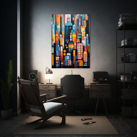 Pintura Ciudad Creativa Increíble Estilo Kei 60x90 Cm-2