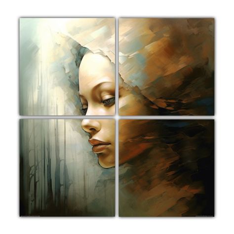 Pinturas Creativas De Caras De Mujeres En 80x80 Cm-0
