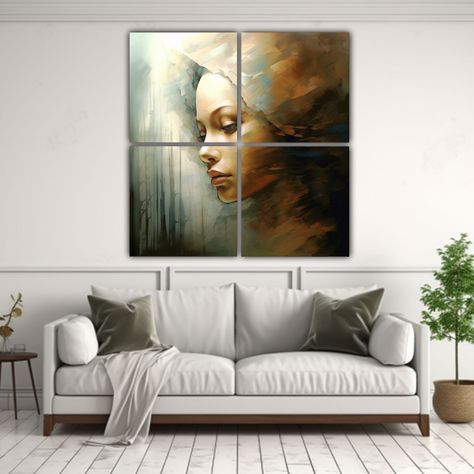 Pinturas Creativas De Caras De Mujeres En 80x80 Cm-2