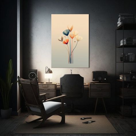 Pinturas Decorativas De Línea Fina Con Flores 80x120cm-2