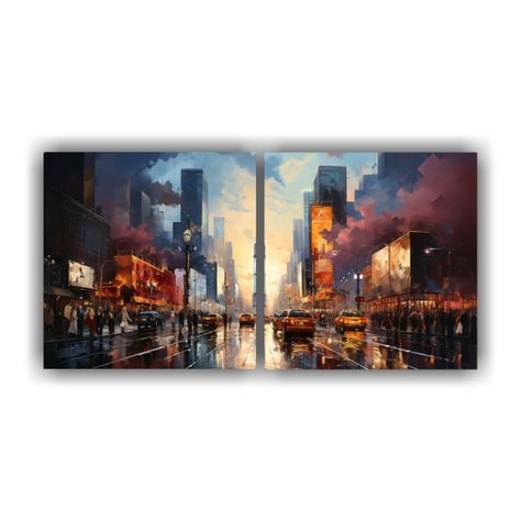 Cuadro Decorativo Del Paisaje Visual De La Calle 80x40 Cm-0