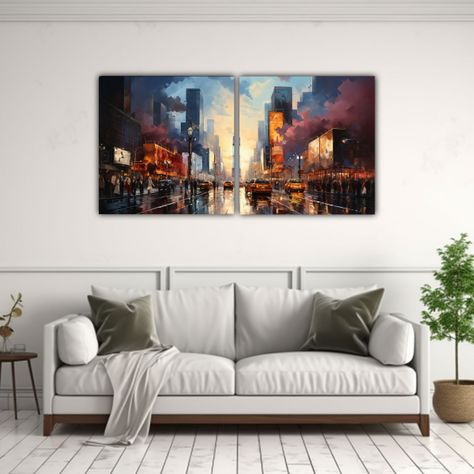Cuadro Decorativo Del Paisaje Visual De La Calle 80x40 Cm-2