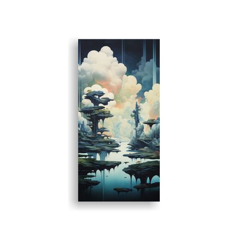 Cuadro De Diseño Baño Surrealista Con Islas 70x140cm-0